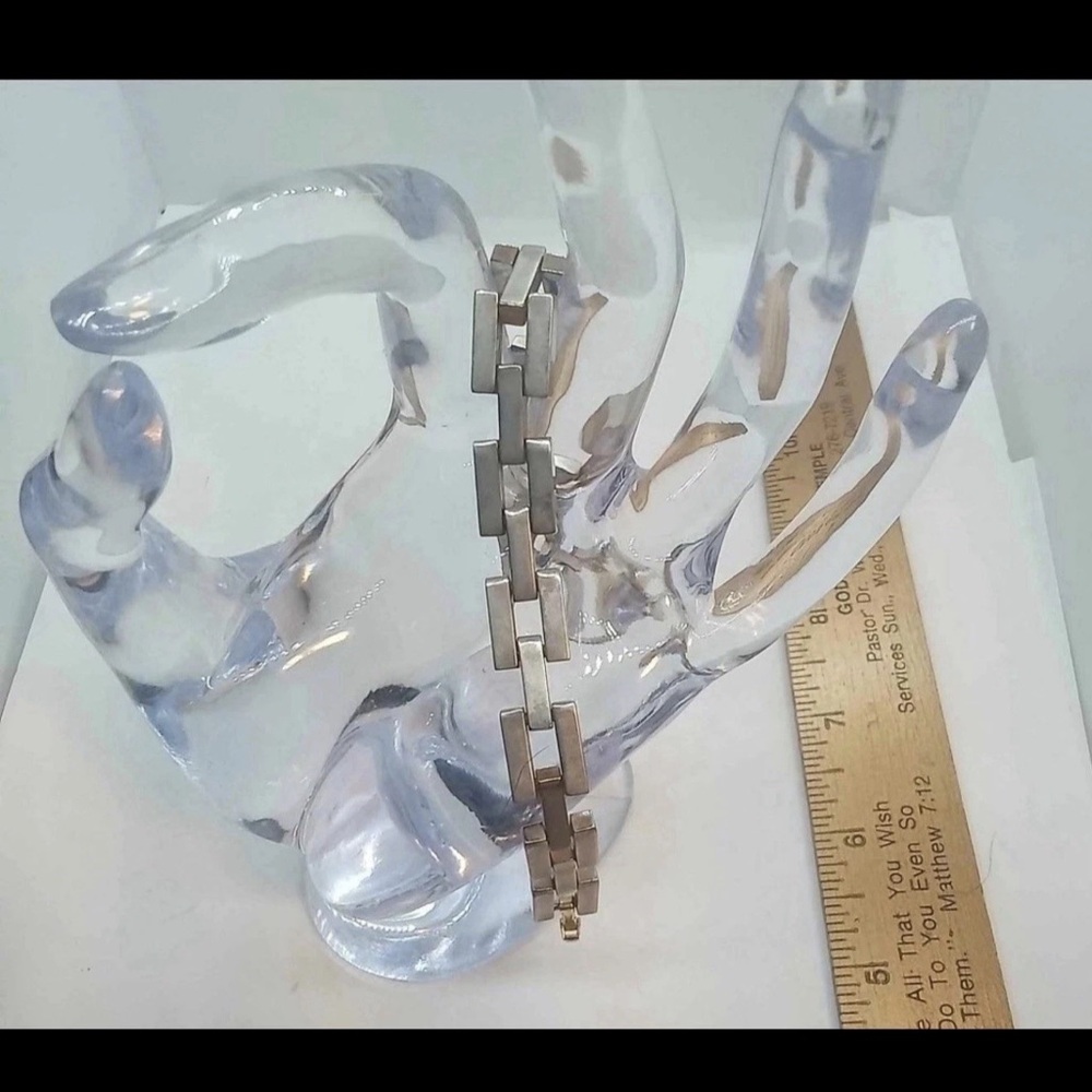Vintage Sterling Silver Gate Link Bracelet